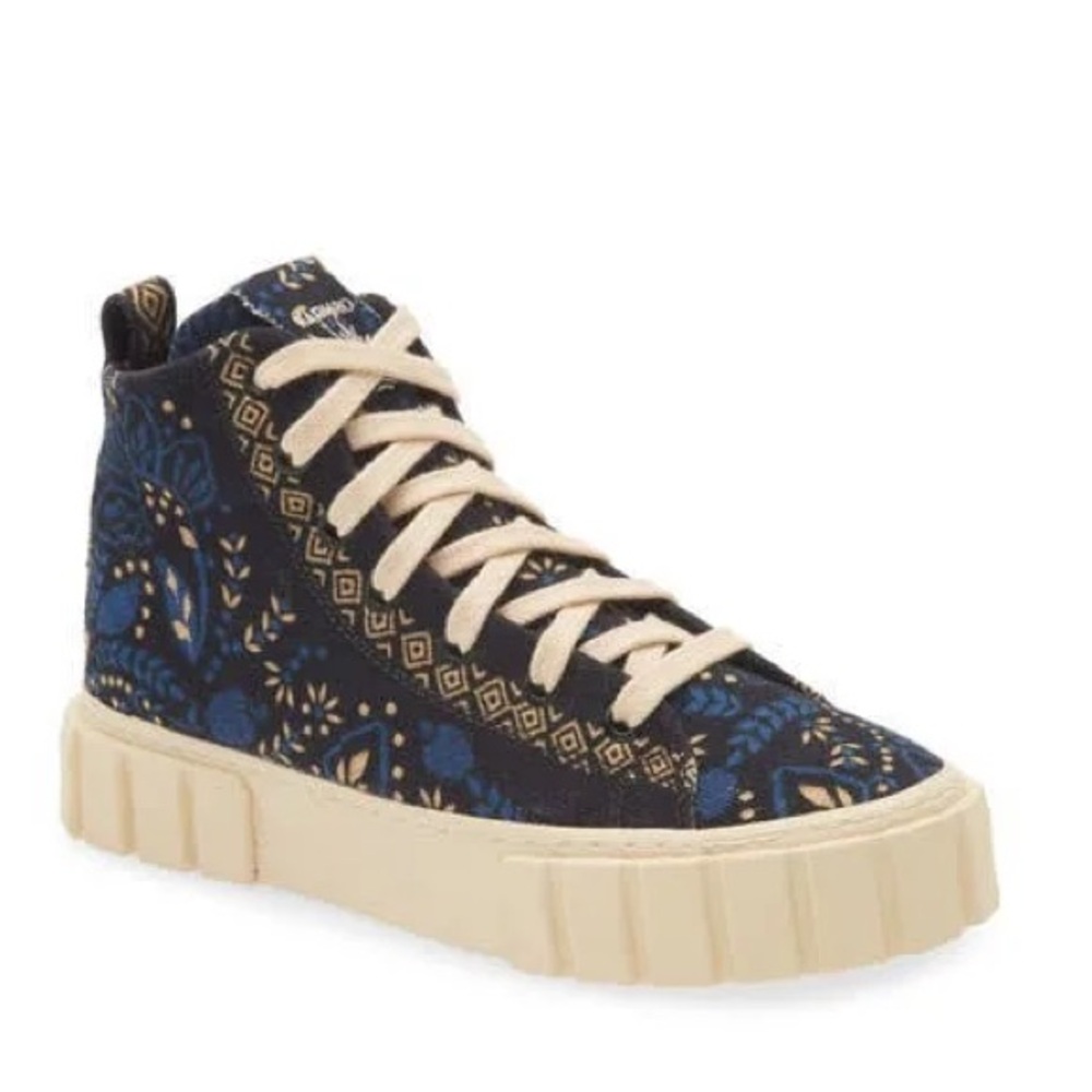 FARM Rio NWT Mid Platform Sneaker Macaw Forest Black Size 7